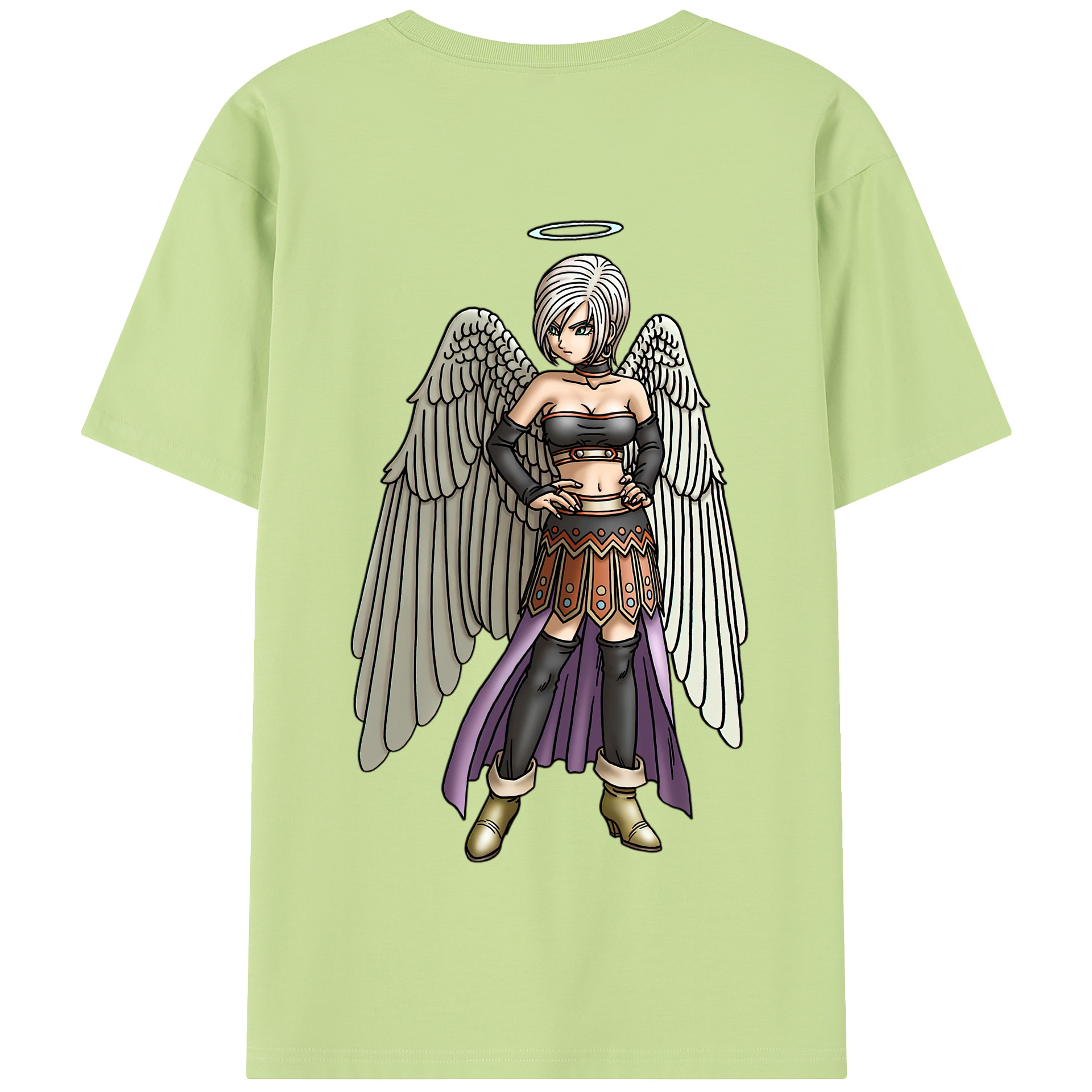 （画像用） ドラゴンクエスト Doragon Kuesuto Dragon Quest 綿100％半袖Tシャツ（背面プリント）